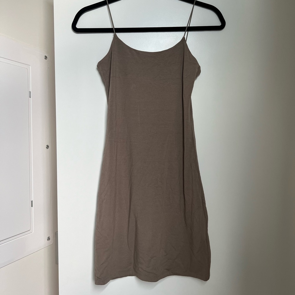 Aritzia Taupe Mini Dress